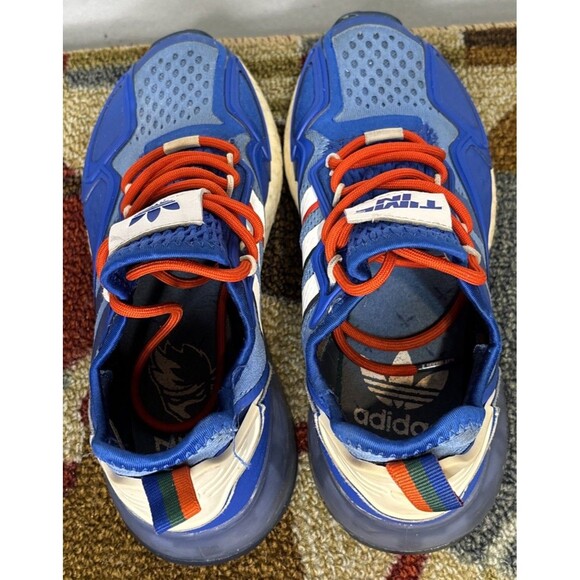 Adidas Ninja X ZX 2K Boost BLUE WHITE RED Shoes Youth Kids Boys 4.5 EUC 675001 - Picture 6 of 7